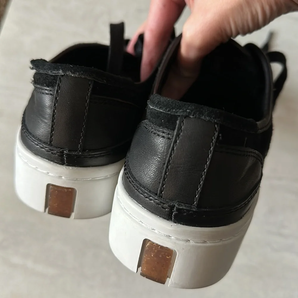 𝅺ALL Saints Black Marica Cow Suede Platform Sneakers Size 8 - Picture 7 of 8